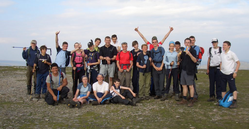 Cadets a-top one of the three peaks in the Yorkshire Dales