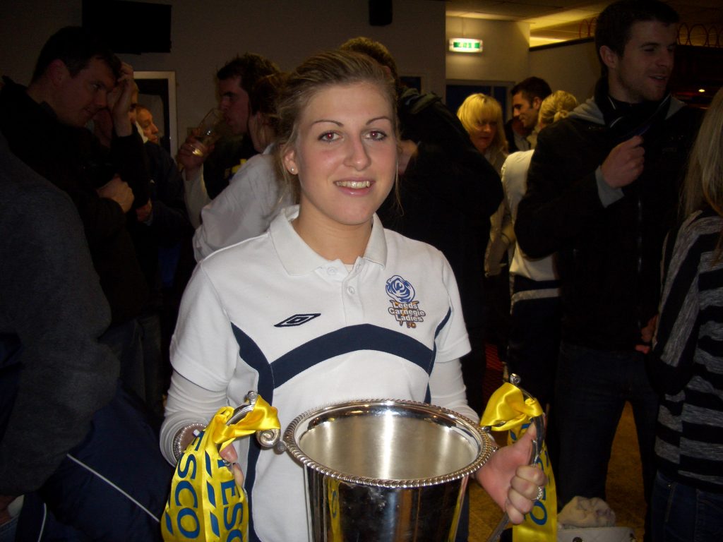 Photo: Sophie Walton with the cup.