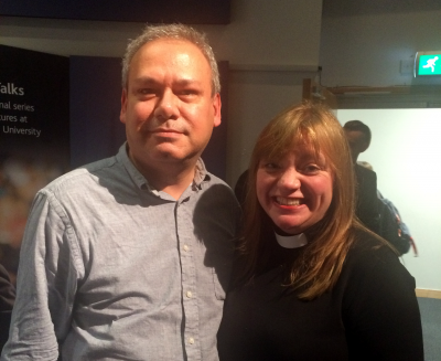 Photo: me with the Reverend Kate Bottley.